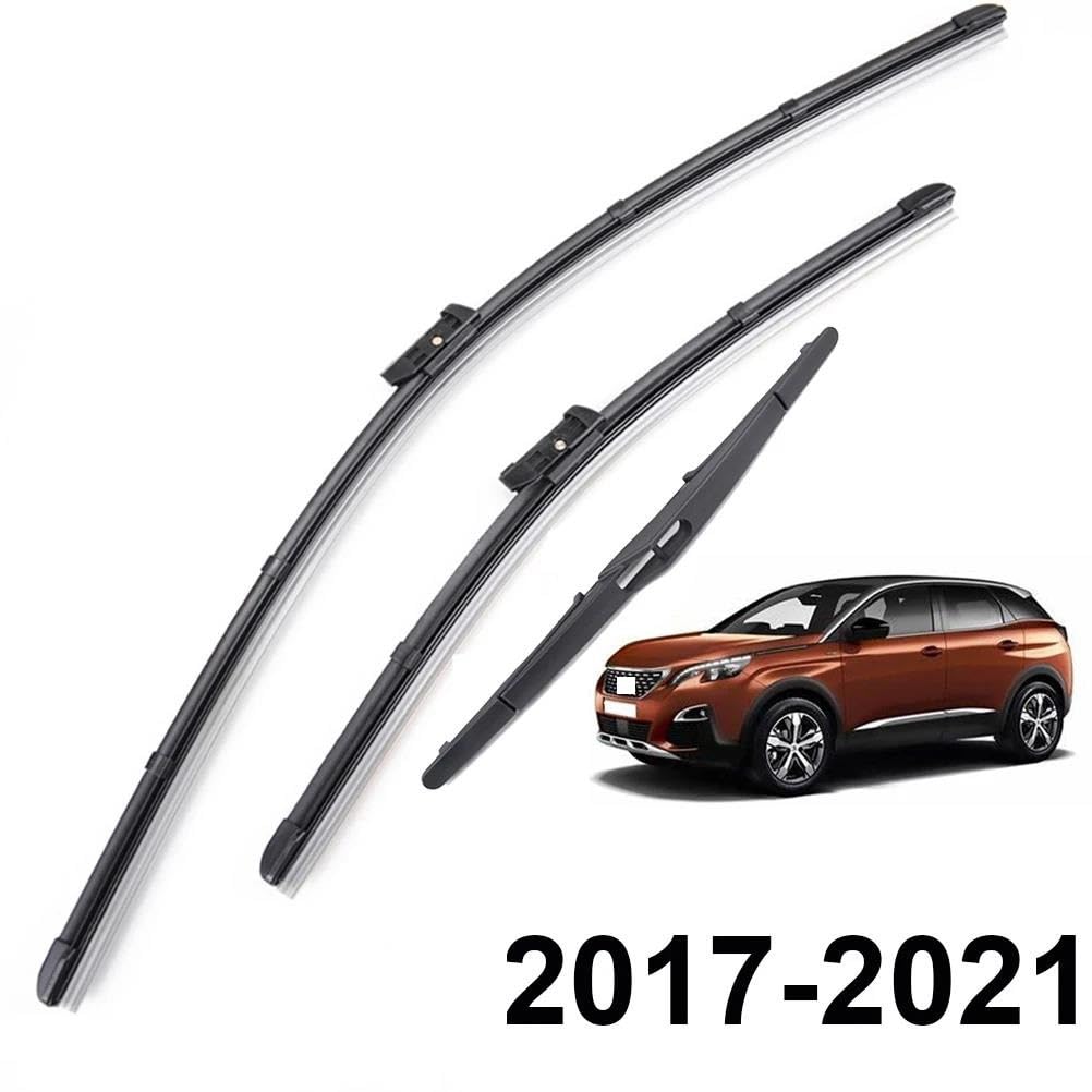 Spazzola Tergicristallo Per Peugeot 3008 MK2 2017-2021 Tergicristalli Auto Parabrezza Tergicristallo Set Anteriore Lunotto Posteriore Kit Tergicristalli Anteriori Kit Spazzole Tergicristallo Per Auto