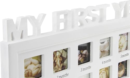 Miniatura 7 de Portarretratos de bebé mi primer año, marco de fotos de recuerdos para niñas, niños, kit de impresión multifoto, marco de baby shower, cumpleaños
