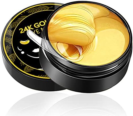 BOLOBRE Under Eye Patches - 24K Gold Eye Mask for Puffy Eyes, 60 PCS Dark Eye Circle Remover/Under Eye Treatment For Women and Men, Reduce Wrinkles,Under Eye Bags (03)