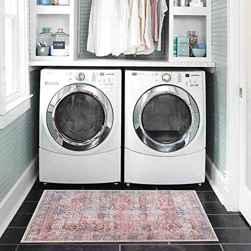 Monolia Machine Washable Area Rugs Perfect For Living Room Rugs,Bathroom Runner, Kitchen Rug, Bedroom Rugs, Entryway Rug, Persian Home Decor, Floor Decoration (2' X 3') #TOP2