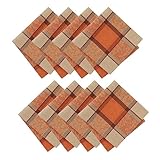 Picture of Elrene Home Fashions Autumnal Harvest Jacquard Woven Fall Foilage Cotton Napkins, Set of 8, 17"x17"