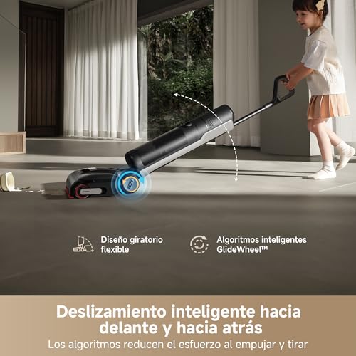 Miniatura 7 de Dreame H15 Pro Aspirador En Seco Y Húmedo Con Brazo Robótico Gapfree Ai Descendreach, Cobertura De Triple Borde, 21.000 Pa, Lavado De Cepillo A 100 C, Secado A 90 C En 5 Min, Alcance Plano De 180