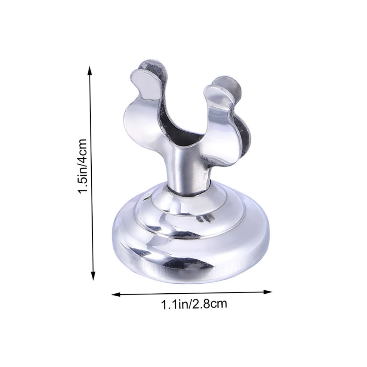 GANAZONO 4pcs Restaurant Meal Holder Stainless Steel Menu Stand Elegant Tuning Fork Shape Tabletop