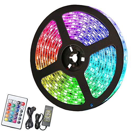 Hshelekte LED Strip 10m RGB LED Streifen Farbwechsel LED Lichterkette Fernbedienung Dimmbar LED Band für Zuhause Schlafzimme TV Küche, Party, Atmosphäre Festliche Lichtstreifen Cover