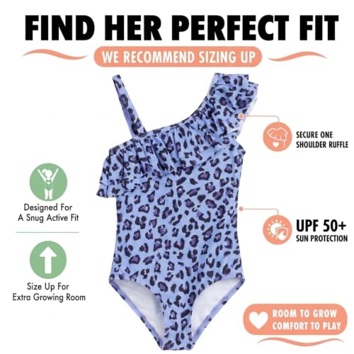 Image of Kanu Surf Girls Morgan Floral Ruffle 1-Shoulder 1-piece Swimsuit