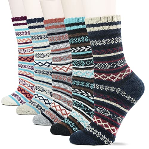 Image of Womens Wool Knit Winter Socks