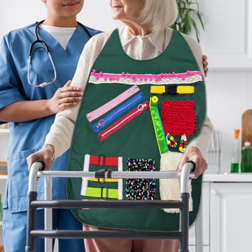 Delantal de demencia y juguetes sensoriales para personas mayores 2