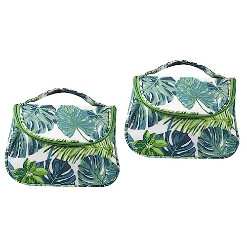 SHERCHPRY 2 Uds Bolsa De Maquillaje Floral Bolsas De Aseo De Viaje Kit De Maquillaje para Niñas Caja De Maquillaje para Niñas Bolsa De Aseo Tropical Kits De Maquillaje para Niñas Bolsa De