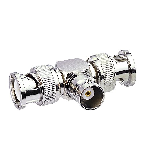 Eightwood 2pcs Adaptador BNC Tee Hembra a Dual Macho miniatura 2