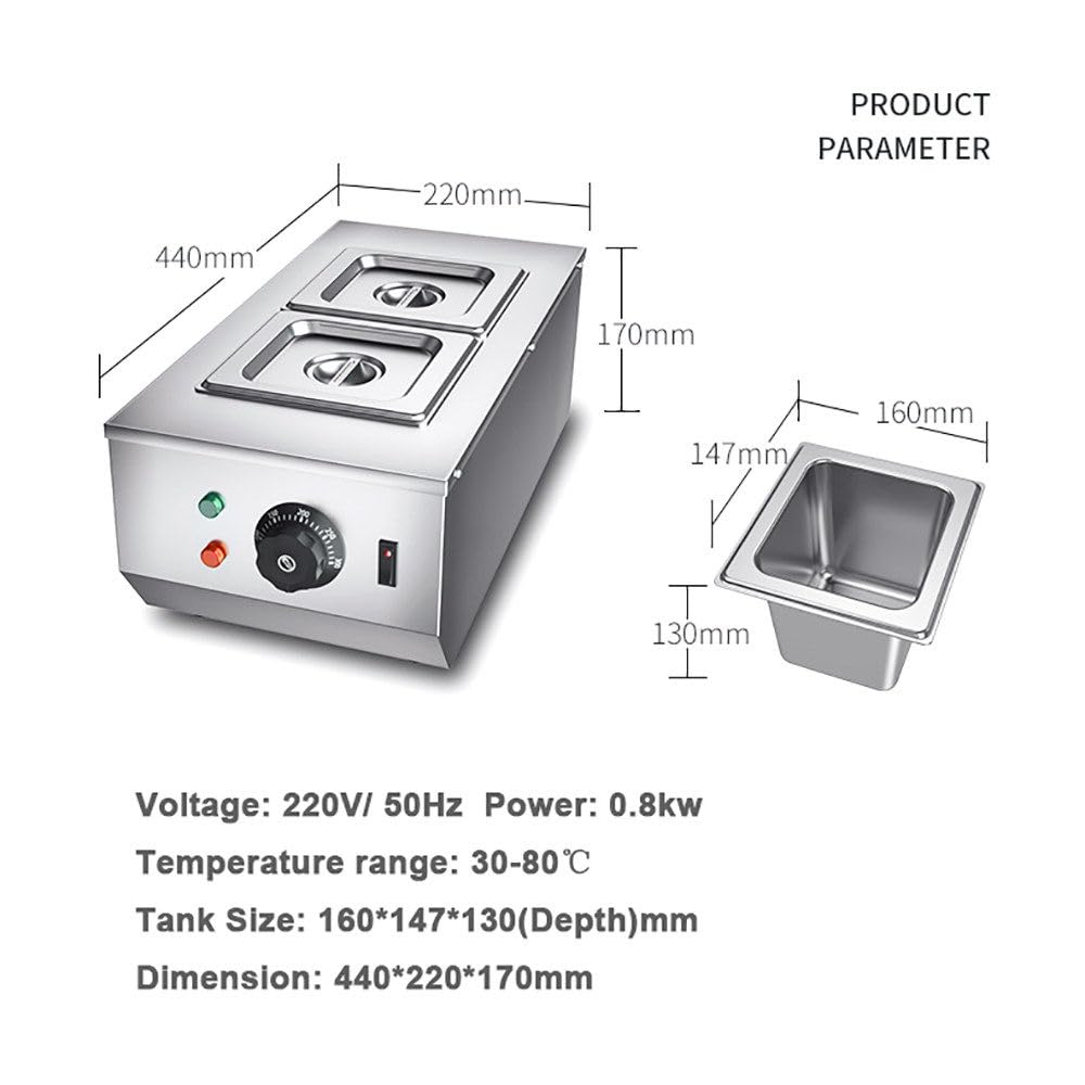 Machine à Tempérer Le Chocolat, Chauffe-Chocolat électrique Automatique, Pot De Fusion pour Liquide, Capacité De 6 L/9 L, 30-80 °c (86-176 °f), pour Usage Domestique Et Commercial 2Tanks