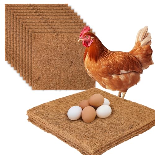 TITA-DONG Almohadilla de Nido de Pollo, 33 X 33 Cm Revestimiento de Caja de Nido de Pollo de Plástico Lavable, Caja de Nido de Pollo, Alfombrilla de Plástico para Caja de Nido de Pollo,(10 Piezas) TITA-DONG Almohadilla de Nido de Pollo, 33 X 33 Cm Revestimiento de Caja de Nido de Pollo de Plástico Lavable, Caja de Nido de Pollo, Alfombrilla de Plástico para Caja de Nido de Pollo,(10 Piezas)