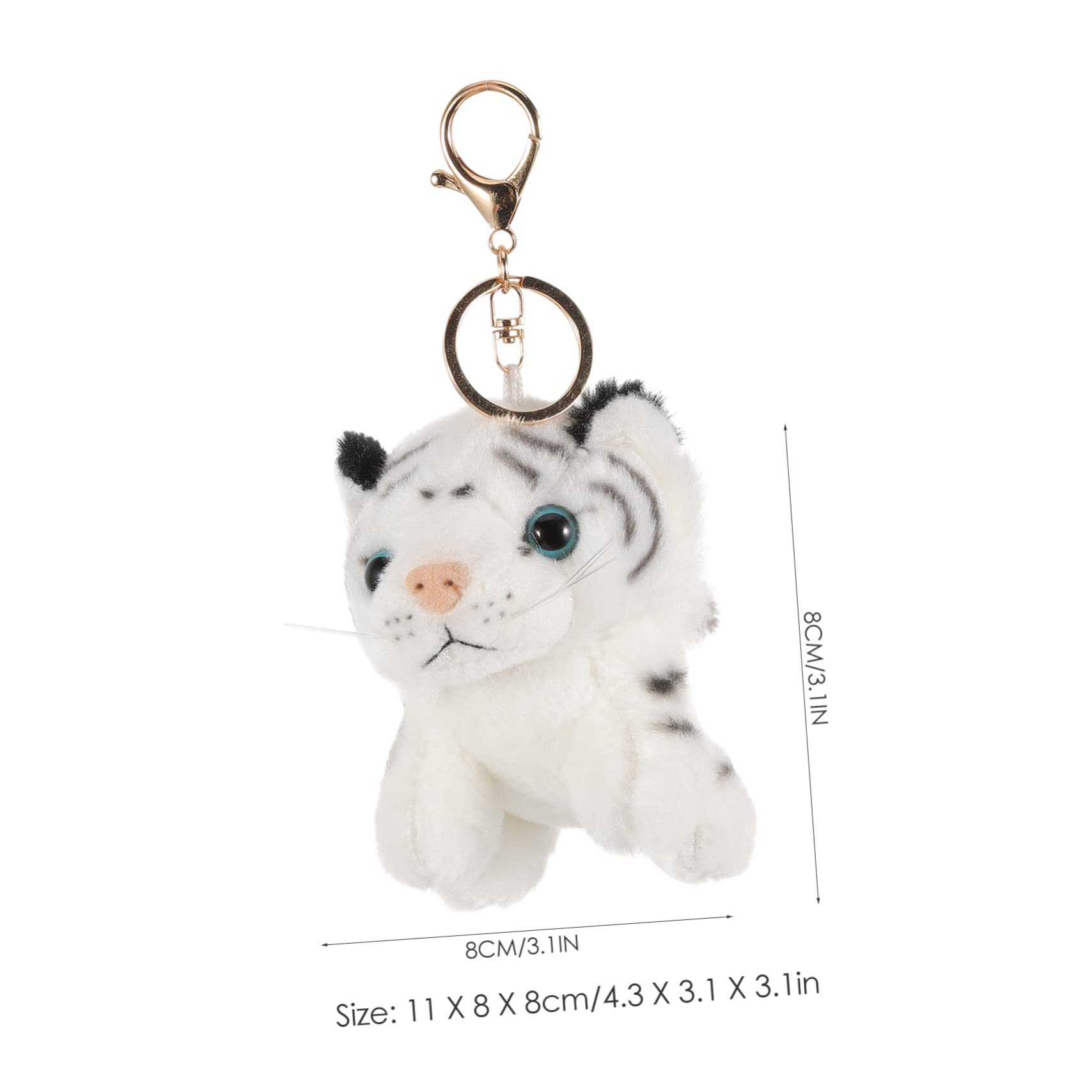ULDIGI Plush Tiger Shape Keychain Cute Stuffed Animal Keyring Bag Hanging Pendant Unique Tiger Design Material present for Friends