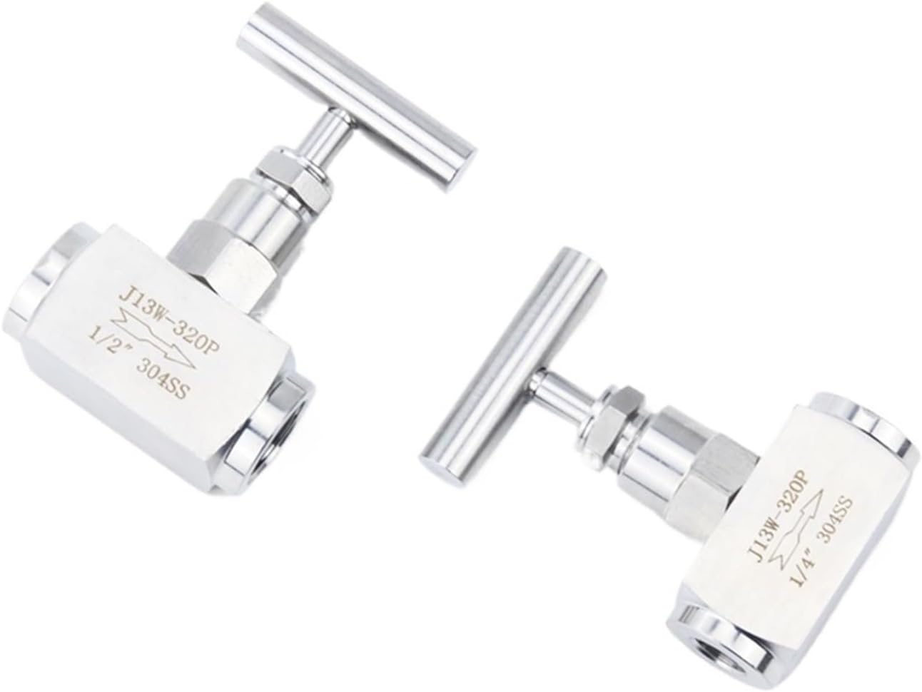 1/4" 3/8" 1/2" 3/4" 1" BSP Female High Pressure Stainless Steel 304 Shut Off Needle Globe Valve J13W-320P Crane Flow Control(1/4 inch)
