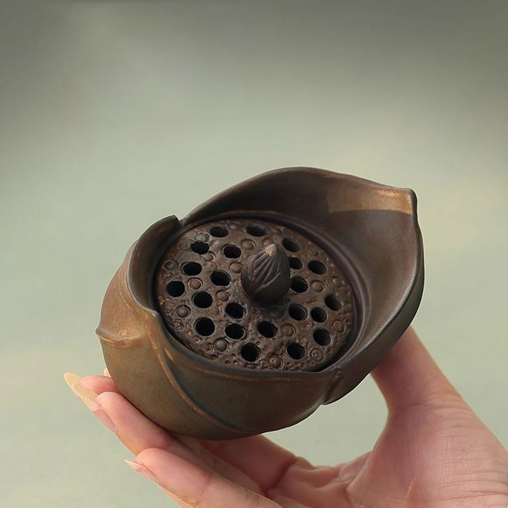 Quemador de incienso de cascada, quemador de aromaterapia de escritorio de estilo chino, para ceremonia de incienso, cerámica antigua, adorno creativo de reflujo
