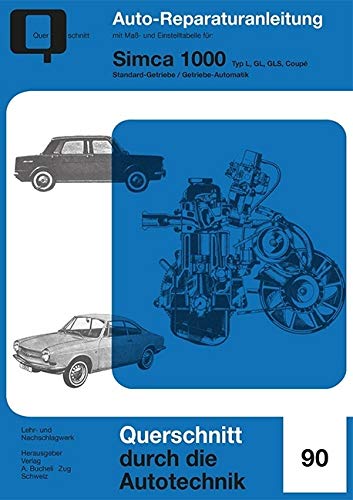  Simca 1000: Typ L / GL / GLS / Coupe / Standard- und Automatik-Getriebe