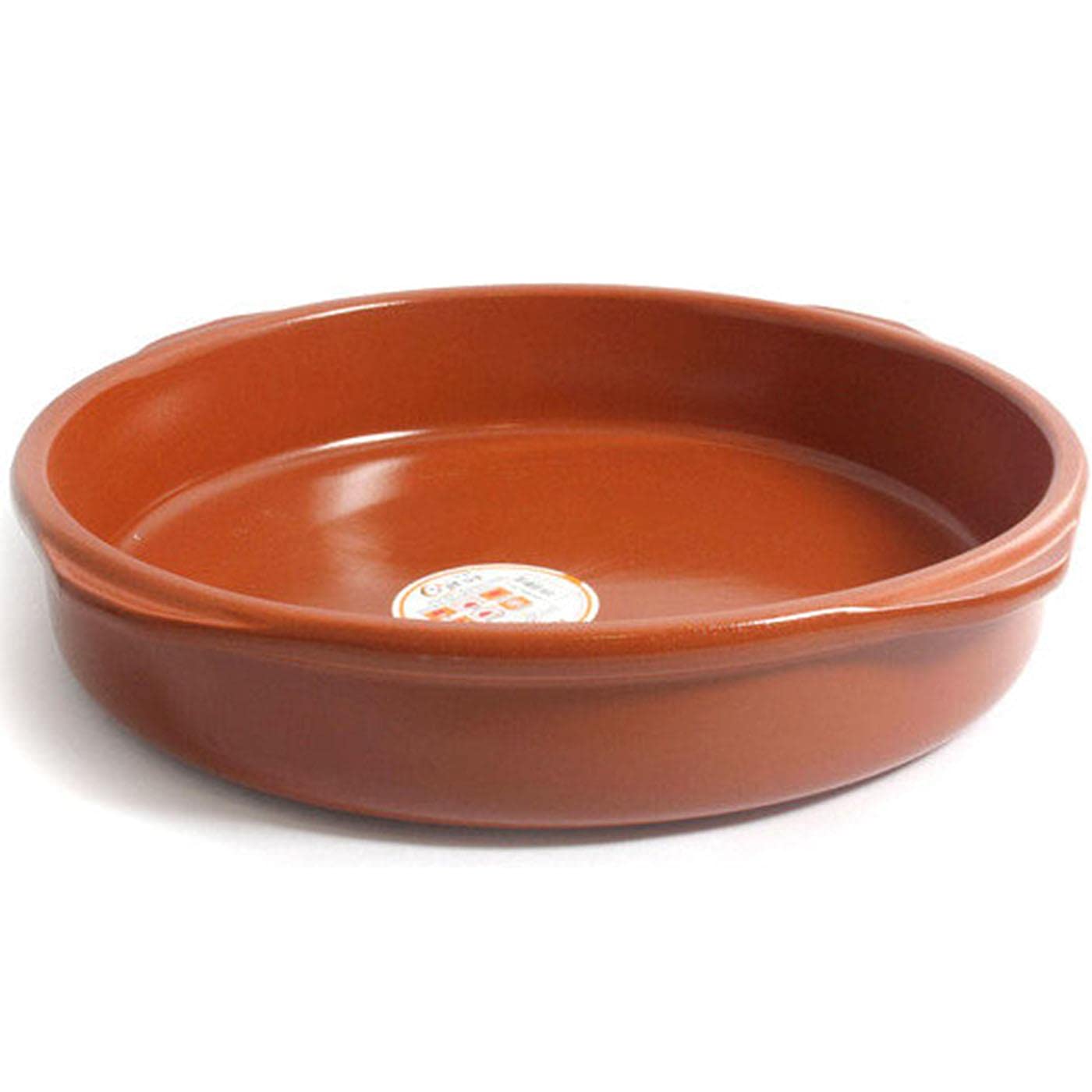 Acan Tradineur - Cazuela Redonda de Barro - Apta para vitro y Horno - Ideal para guisos y asados caseros –Ø 40 cm - Modelo Aleatorio