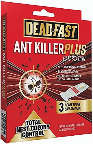 Deadfast 2 x Ant Killer Plus Bait Station 3 x 4g Natural