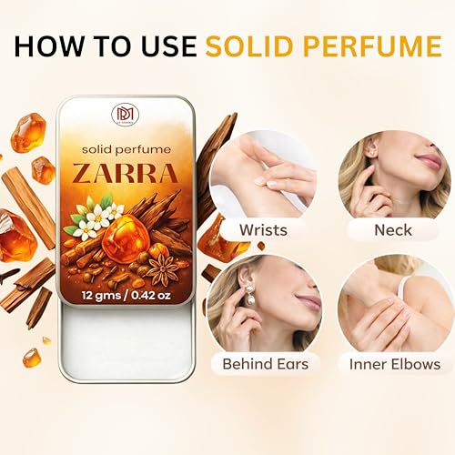 Image of IDITRI EXPORT Solid Perfume |zarra&G oud Alcohol Free Wax Perfume Balm, Long Lasting | Pocket Tin 12g, Pack Of 2| Non Greasy Smooth Glide, Travel Friendly Men And Women