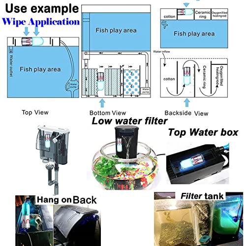 Image of 3W Aquarium Clean Light Fish Tank Algae Clean Light Green Water Clean Fish Tank Water Clean Lamp for Sump Pond Filter Tank