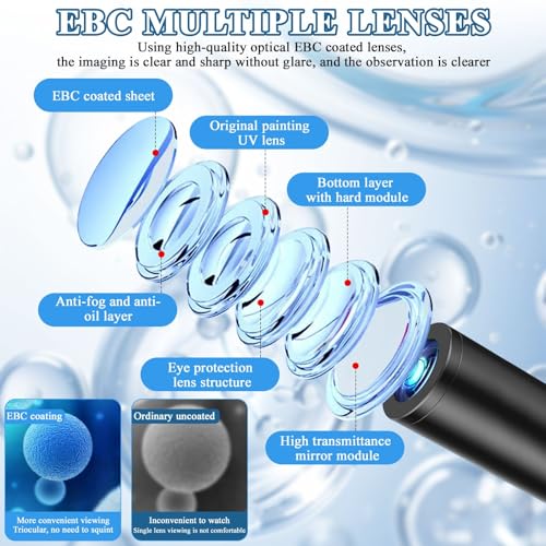 Image of 40X-2000X Microscopes triocular for Kids Students Adults, with 2 Million Electronic Eyepiece and Slides 30p, Microscope Accessories, triocular Microscope,Microscopes for School Laboratory
