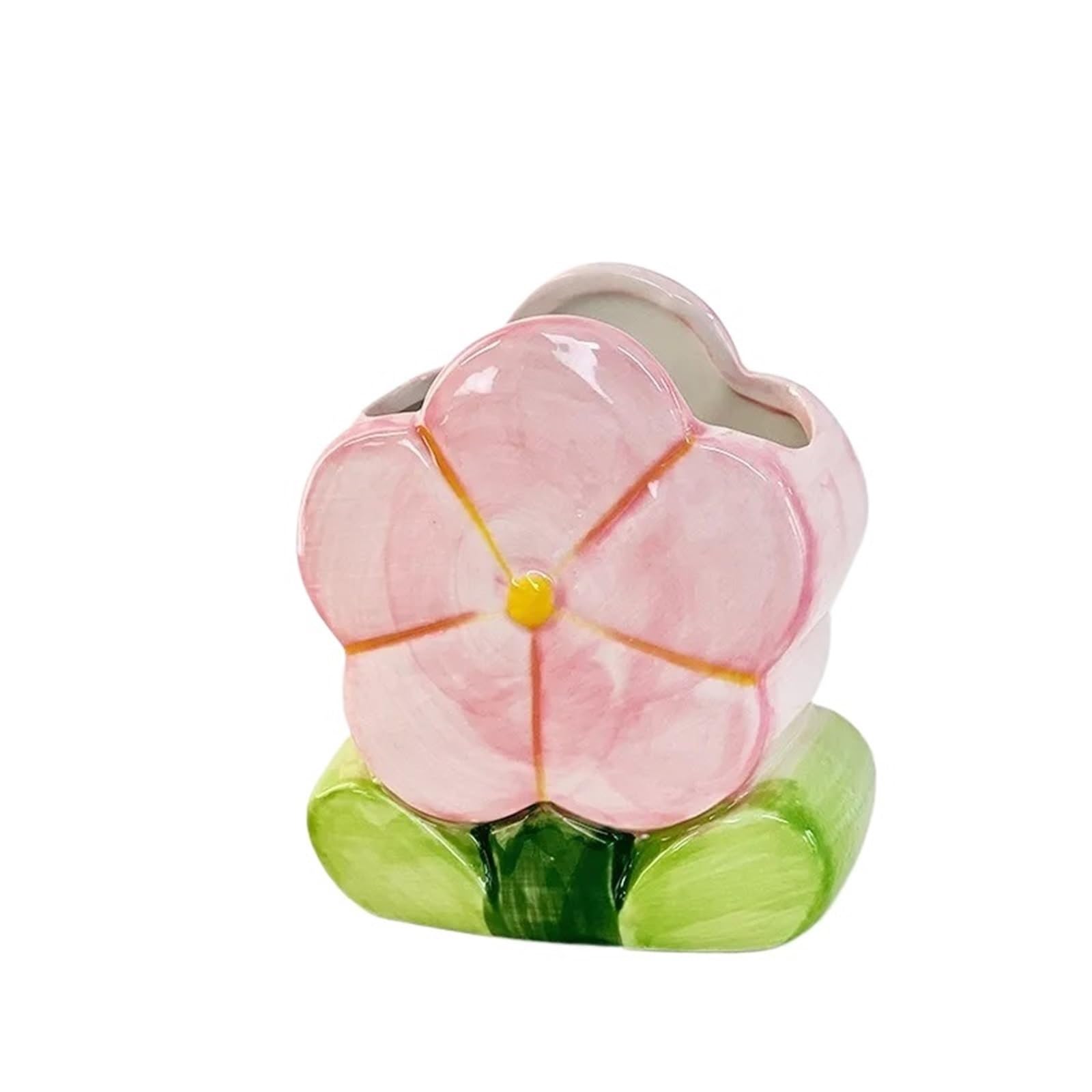 Pencil Holder Blume Stift Halter Keramik Desktop Ornamente Schreibtisch Büro Organizer Schreibwaren Regal(Color1)