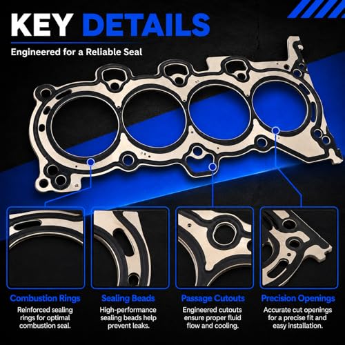 Image of XQSMWF 22311-2E100 Engine Cylinder Head Gasket for Hyundai Elantra 2017-2020, Kona 2018-2020, Tucson 2019-2020, Fit for Kia Soul 2017-2021, Forte 2017-2020 - 2.0L L4 DOHC NU Engine Replacement