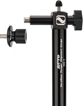 ZTTO Road Bike Shifter Angle Measure Tool, Derailleur Hanger Alignment Gauge, Adjust Shift Brake Lever Height Bicycle Regulate Black + Adapter Nut