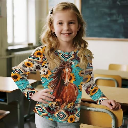 Image of Uourmeti Teens Girls Long Sleeve T Shirts Fall Outfits Boys Active Sportswear Running Tops