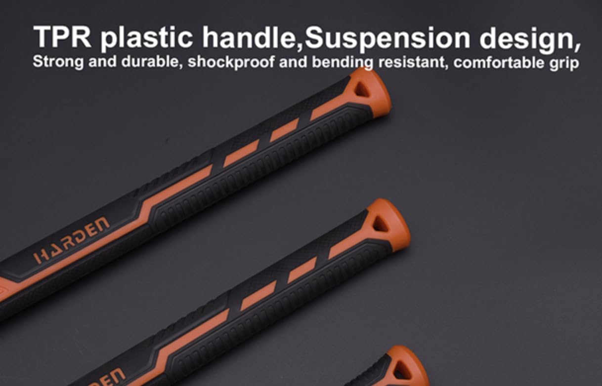 Edward Tools Sure Strike - Martillo de trineo de 3 libras - Cabeza de acero forjado resistente con mango de fibra de vidrio resistente a los golpes - Mango de agarre Ergo - Martillo de grieta/martillo
