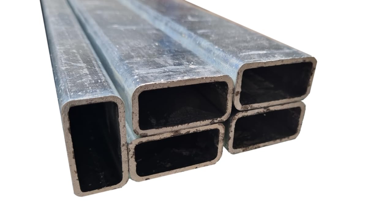 Stainless Steel Square Tube Rectangular Tube 40 X 20 X 2.0 Mm Length = 1000 Mm Railing Square Tube V2A Polished Grain 240 Posts