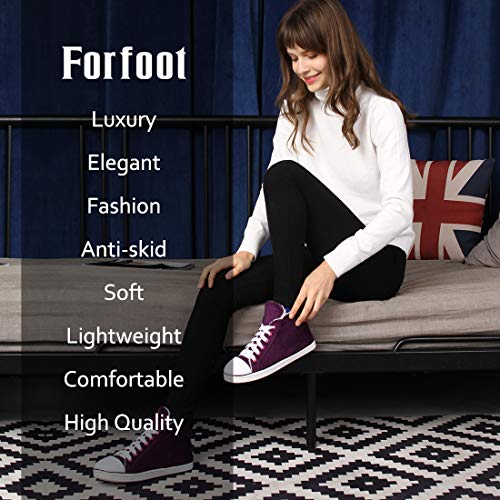 Forfoot Bootie Slippers for Women House Shoes Comfy Indoor Outdoor Sneaker Slippers2