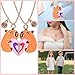 Mangpung Capybara BFF Necklace for 2 Fashion Jewelry Best Friend Necklaces with Storage Box Cute Capybara Design Gifts for Christmas Birthday