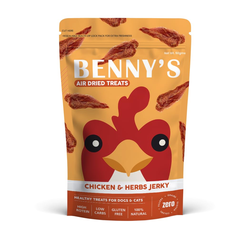 Bennys Bowl Air-Dried Treats - Chicken & Herbs Jerky - 3 Pack x 50g (B0D982PWN9) Amazon Price History, Amazon Price Tracker