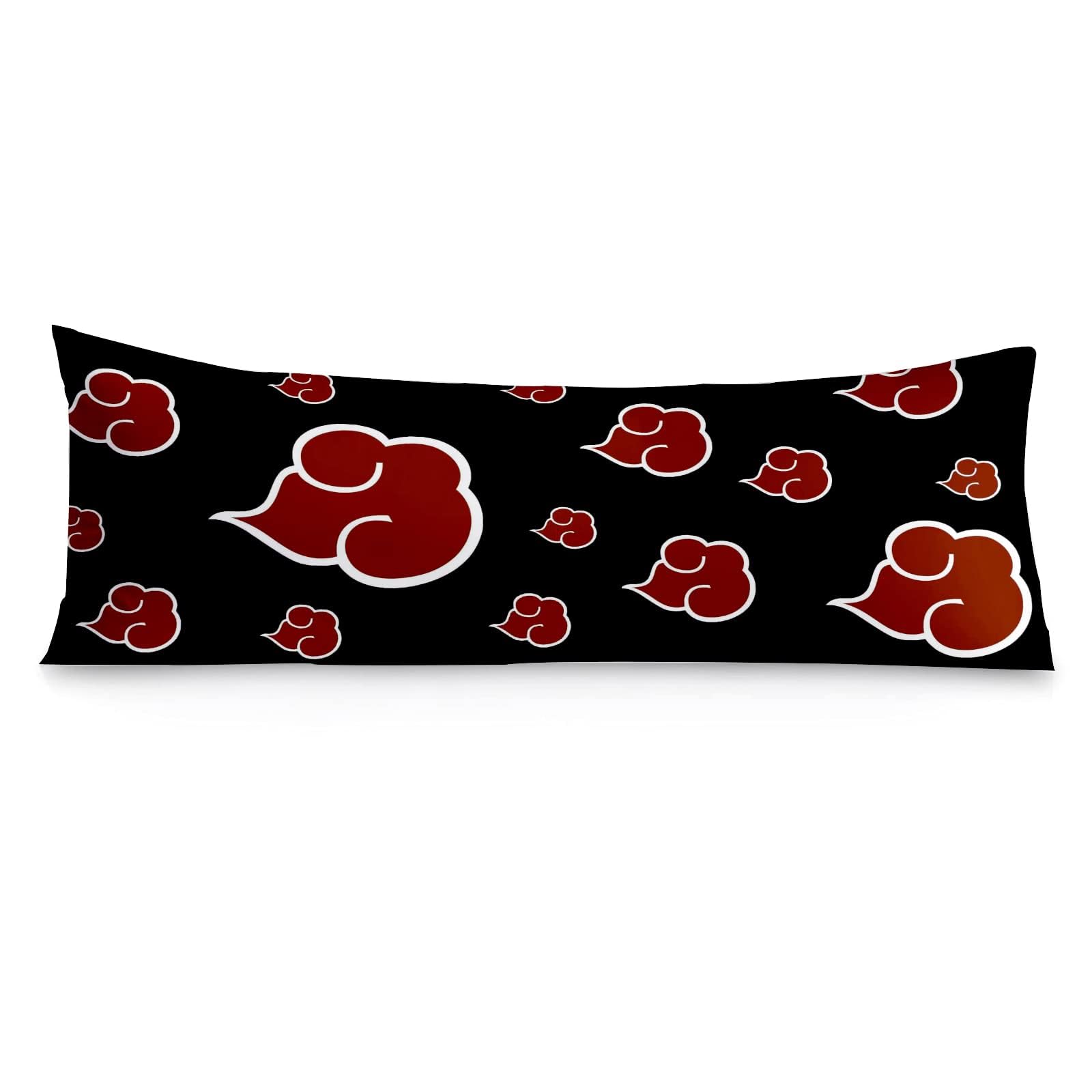 BIBIQ Japanese Anime Body Pillow Cover Cool Red Cloud Long Body Pillow Cover Case Decorative Cartoon Long Throw Pillow Cases Pillowcase Cushion Cover for Sofa Couch (1,20x54 Inch)