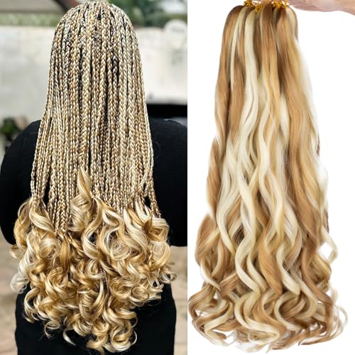 COOKOO 22 Inch 9 Packs French Curly Braiding Hair...