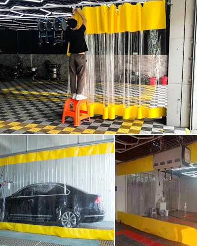 Séparation de confidentialité pour ateliers bâche PVC transparente anti-poussière avec rail - 3