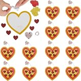Valentine Heart Pizza Tissue Paper Craft Kit – 12 Sets - Perfect for Classroom Parties, After-School Activities & Valentine’s Day Fun
