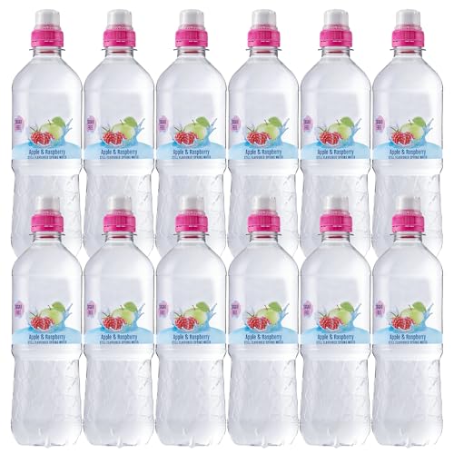 Still Apple & Raspberry Flavoured Water 500Ml (Pack Of 12) | Refreshing Fruit-Infused Still Water | Low-Calorie No Added Sugar