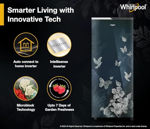 Image of Whirlpool 192 L 4 Star Glassdoor Inverter Direct Cool Ice Magic Pro Single Door Refrigerator (215 IMPRO GD PRM 4S INV SILVIA)