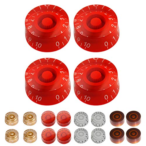 draaiknop voor snelheidscontrole van acryl, 4 stuks, voor elektrische gitaar, wit, zoals beschreven. - Afbeelding 6