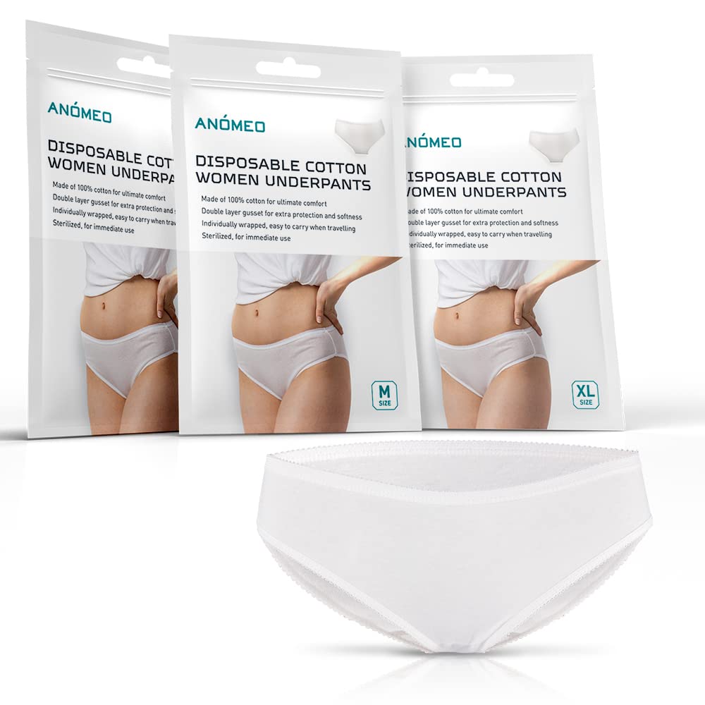 Women Disposable Cotton Underpants XL(Pack of 5)| Each brief is individually wrapped, offering the best hygienic solution for traveling| Made of 100% cotton for ultimate comfort, breathable and skin-friendly-image-36