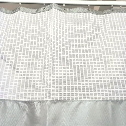 Image of RJO Hospital Curtains Grey Zigzag W-6 x L-7 FT