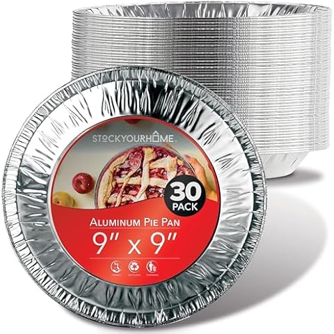 Stock Your Home 9 Inch Aluminum Tart Pans Cover