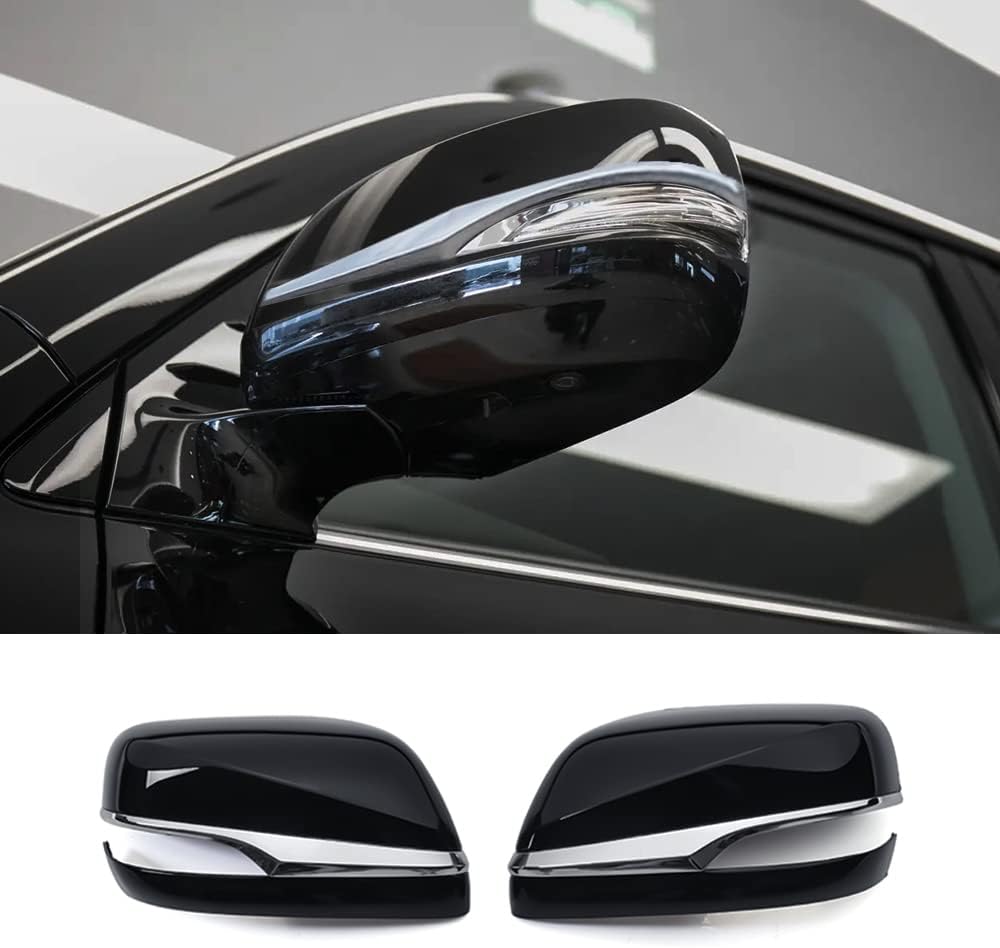 RONGSEN for Lexus LX570 LX450d 2012-2022 2020 2019 2018 2017 Rearview Mirror Cover Replacement LX 570 Exterior Upgraded Decoration Modification Accessories (Black)