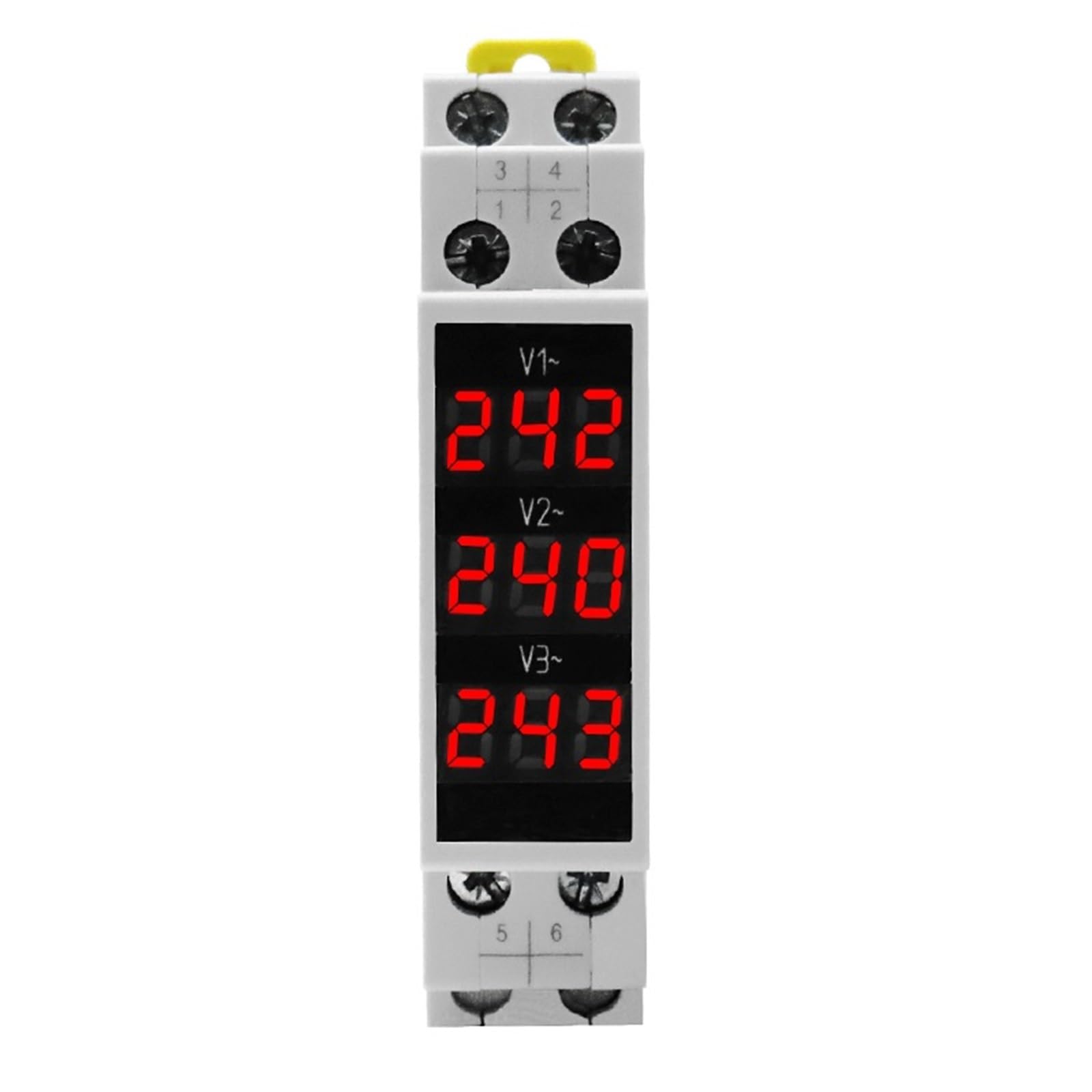 Voltmètre triphasé AC 80-500V boîtier robuste et affichage LED BV-3R - 4