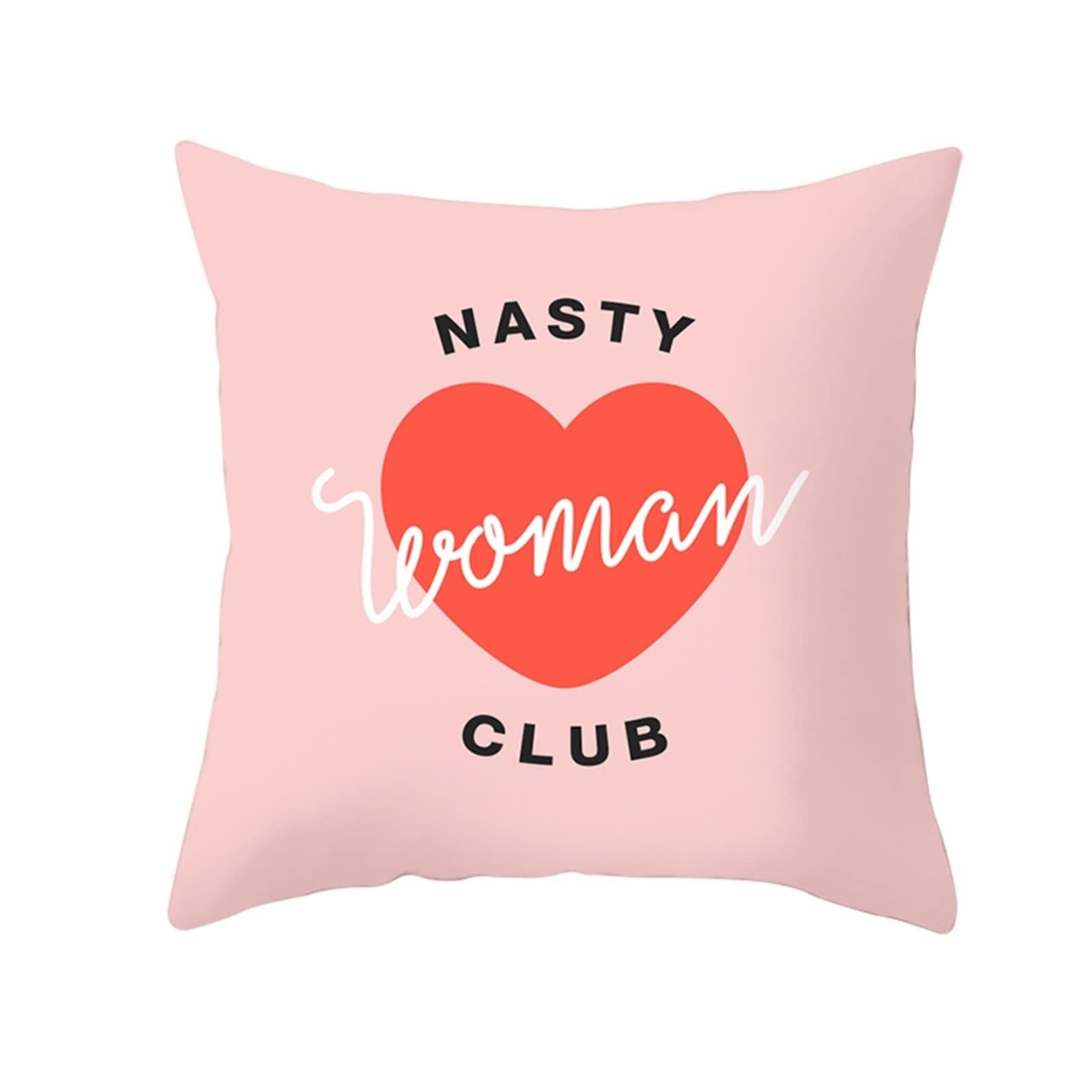 Hoisy Throw Pillows Cover Elegant, Sposh Pillow Cases Leoman Club Pink Size 50x50cm