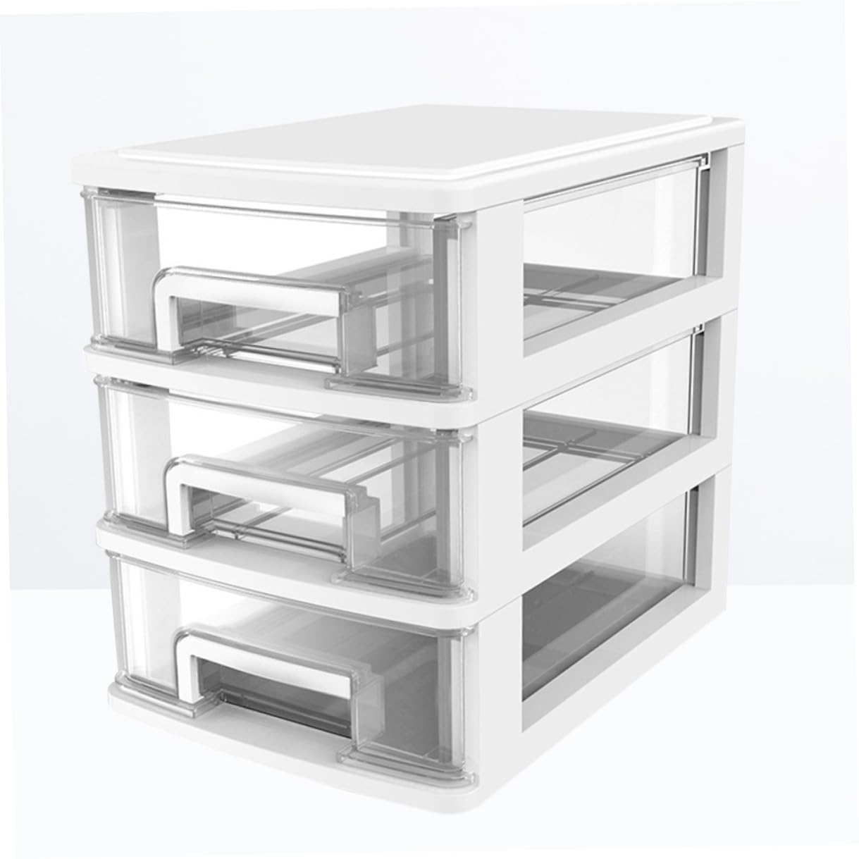 Cassetto Contenitore in Plastica Pp a 3 Strati Design Multifunzionale, Semplice e Raffinato, per Soggiorno e Studio, Organizer da Scrivania Pratico e Funzionale