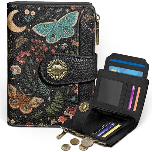 Icycay Butterfly Small Wallet Women RFID Blocking Bifold Credit Card Holder