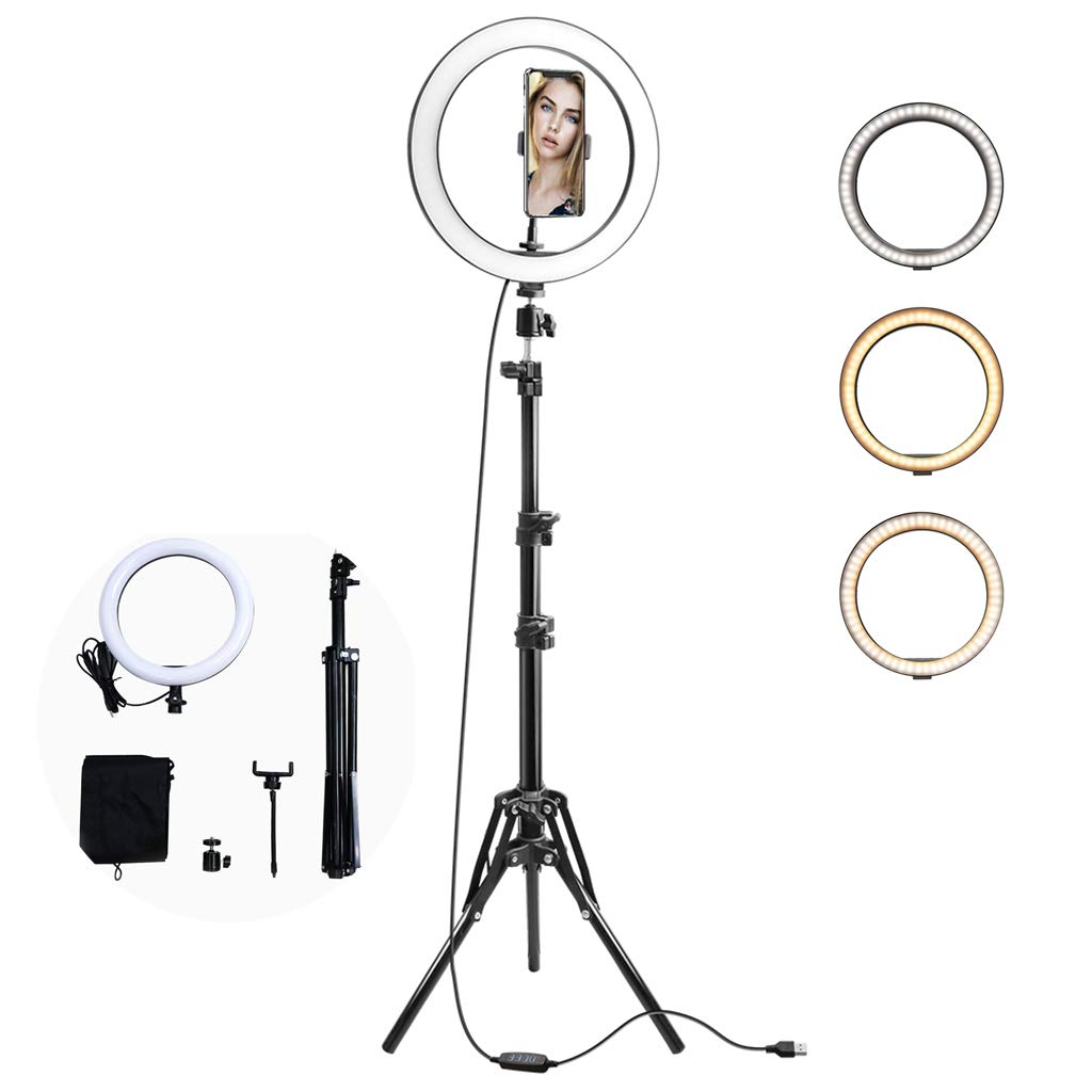 Luce Ad Anello, Luce Ad Anello Da 10 Pollici, Luce Ad Anello Per Trucco Da Scrivania Con 3 Modalità Di Illuminazione Dimmerabili Per Streaming Live E Fotografia Video Su Youtube
