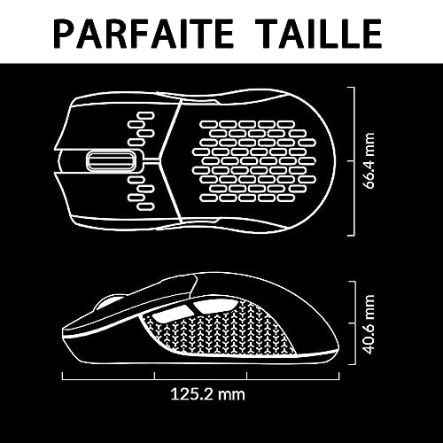 Image of Keychron M3 Wireless Gaming Optical Mouse, Tri-Mode 2.4 GHz /Bluetooth 5.1 /Wired, PixArt PAW 3395 sensor, 26000 DPI, LED RGB Backlit,79g Lightweight Programmable Macro Button for Windows PC /Mac - White